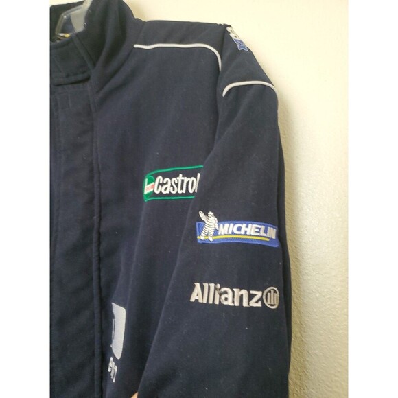 Vintage BMW Williams F1 Team Bomber Jacket Sport Racing Mens Sz Large Full Zip - Picture 12 of 16